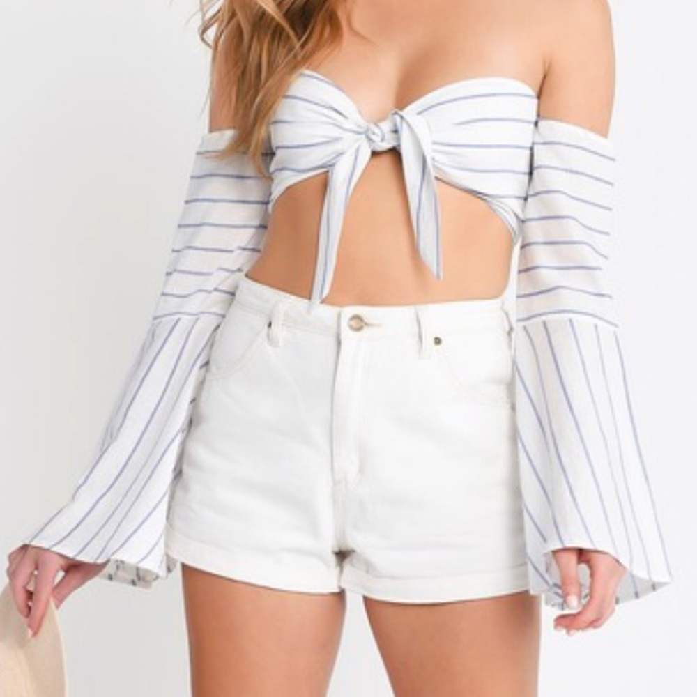 NWT Tobi Striped Crop Top